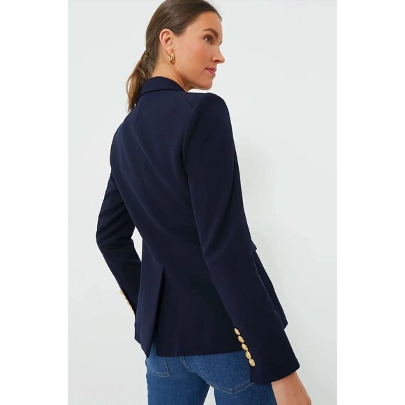 Veronica Beard Womens Miller Dickey Blazer Designer Jacket Size 6 Blue SP EXC - Picture 2 of 12